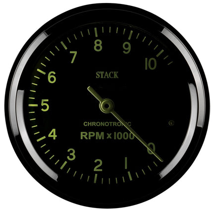 Autometer Chronocentric Tachometer - 80mm Blk - 0-10K RPM