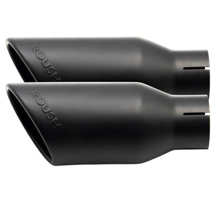 Roush 15-24 Ford F-150 5.0L 4in Black Exhaust Dual Tips - Pair