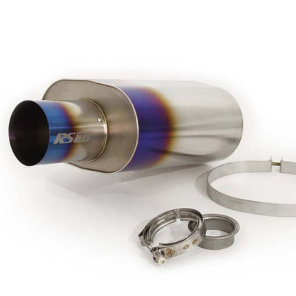 GReddy - Universal Titanium Oval Muffler 2.5in ID Muffler Inlet