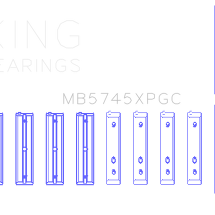 King Engine Bearings Subaru FA20/Toyota 4U-GSE pMaxKote Performance Main Bearing Set - Size STD