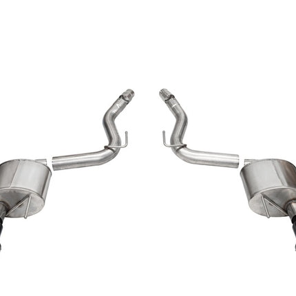 Corsa 2024 Ford Mustang GT Coupe 3in Sport Axle-Back Exhaust - 4.5in Black Carbon Fiber Tips
