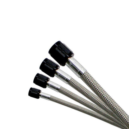 Nitrous Express -4AN SS Braided SHO Hose 12.5in - Black