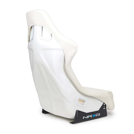 NRG FRP Bucket Seat White Vinyl Material (Large)
