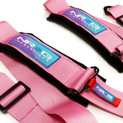 NRG 5PT 3in. Seat Belt Harness / Cam Lock - Pink