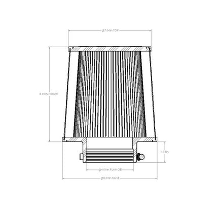 aFe Magnum FORCE Intake Replacement Air Filter w D2 Dura-Dry Media 3-7/8in F x8in B x7in T x8in H