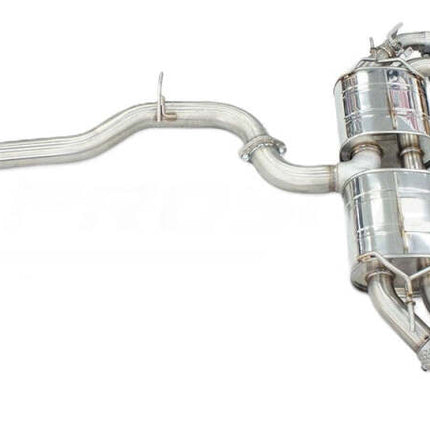 Invidia 2022+ Volkswagen Golf R MK8 76mm R400 Valved Cat Back Exhaust Straight Cut Black Tips