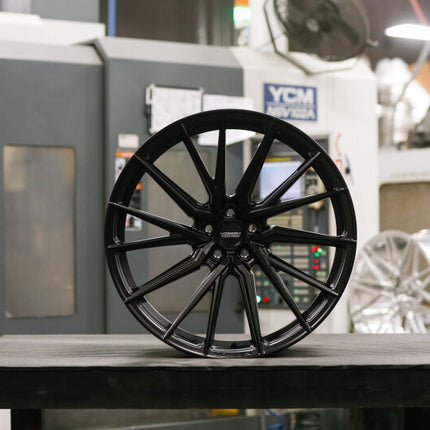 Vossen HF-4T - 22x9 - 5x120 - ET25 - Flat - 64.1 - SB - Satin Black - Left Side Wheel