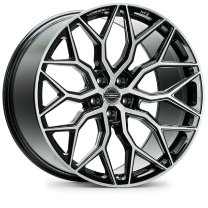 Vossen HF-2 22x11 - 5x130 - ET50 - Deep Face - 71.6 -- Brushed Gloss Black Wheel