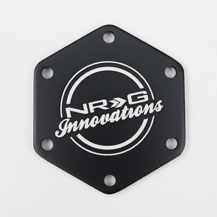 NRG Carbon Fiber w/ Red Texalium Fabrics Horn Delete Button Circular Logo Front/ Back