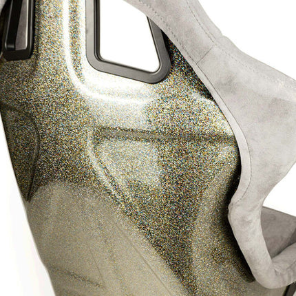NRG FRP Bucket Seat ULTRA Edition - Large (Grey Alcantara/Pearlized Back)