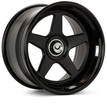Vossen GEN-01 3pc - 21x13 - Cntr Lock - Satin Blk Cntr / Gloss Blk Out - Lamborghini Aventador Rear