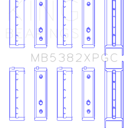 King Engine Bearings Subaru EJ20/EJ22/ EJ25 (Including Turbo) Coated Crankshaft Main Bearing Set