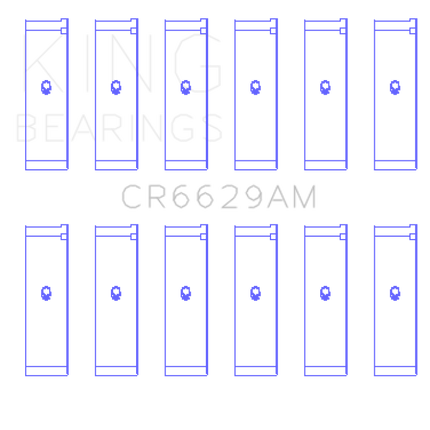 King Engine Bearings Mitsubishi 181CI 3.0L 6G72 V6/152CI 2.5L 6G73 V6 Rod Bearing Set - Size STD