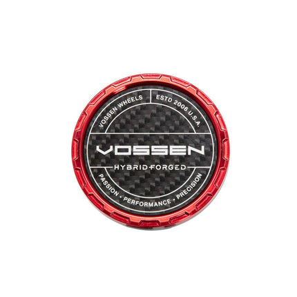 Vossen Carbon Billet Sport Cap - Large - HF - Red - Weave Carbon