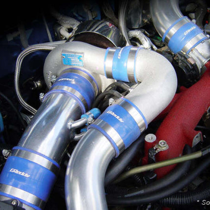 GReddy 50mm x 70mm Silicone Straight Hose - Blue