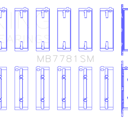 King Engine Bearings BMW N57 D30 A/B/C / N57N / N57S (Size +0.5mm) Main Bearing Set
