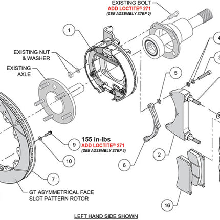Wilwood kit rear DISC/DRUM XRS4R C10 1971-87/BLAZER 1971-82 5 lug 2.42 12.88 drill