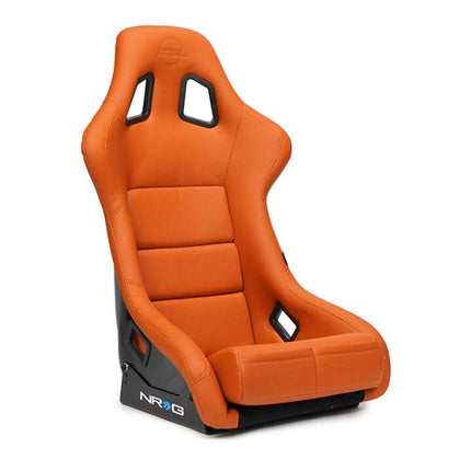 NRG FRP Bucket Seat w/Brown Vinyl Material - Large