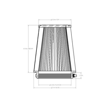 aFe Magnum FORCE Intake Replacement Air Filter w/ D2 Media 5-1/2in F x7in B x5-1/2in T x8in H