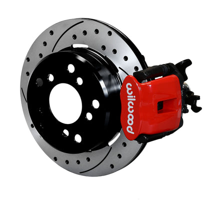 Wilwood kit rear FFR cpb IRS 8.8 t-bird 12.19X .81 drilled red W/LINES