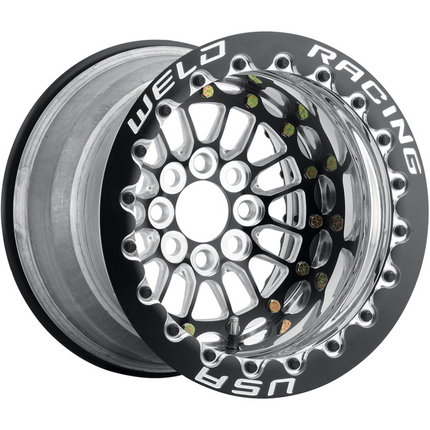 Weld Tuner Import 15x8 / 4x100mm BP / 5in. BS Black CTR Black Single Beadlock MT