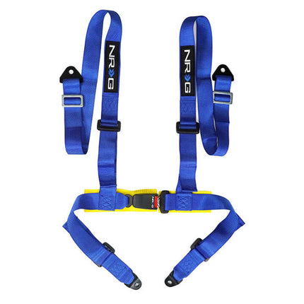 NRG 4 Point Seat Belt Harness / Buckle Lock- Blue
