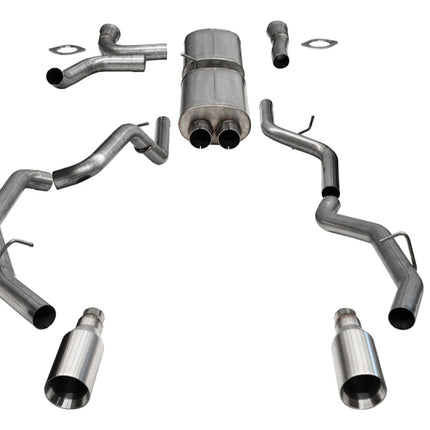 Corsa 25-26 RAM 1500 RHO Crew Cab 3.0L Turbo Cat-Back Dual Rear Exit w/ 5in Single Satin Pro Series