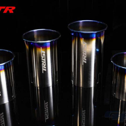 GReddy Titanium Trust PE-TR Tip L 110MM x 115MM - Titanium Burnt Finish