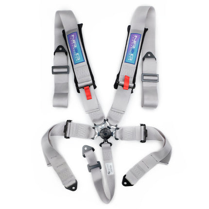 NRG 5PT 3in. Seat Belt Harness / Cam Lock - Silver