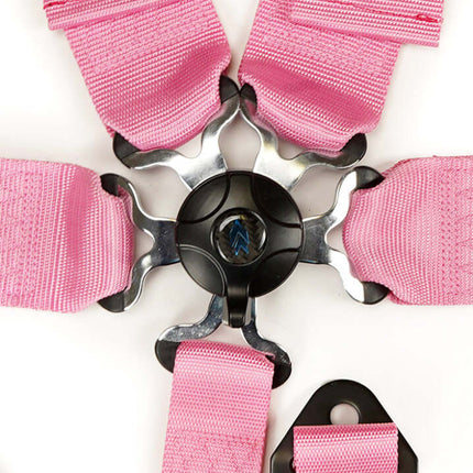 NRG 5PT 3in. Seat Belt Harness / Cam Lock - Pink