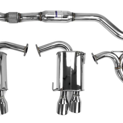 Invidia 15+ Subaru STI 4Dr Q300 Single Layer Titanium Burnt Quad Tip Cat-Back Exhaust