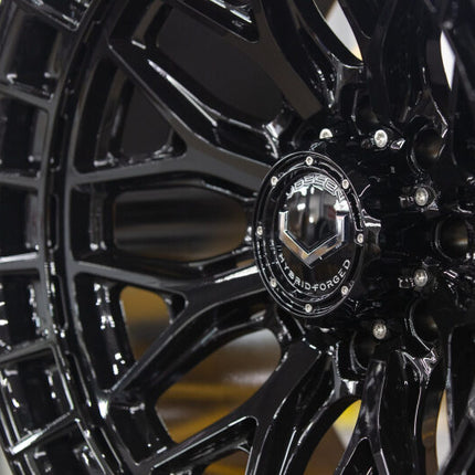 Vossen Hybrid Forged 8 Lug Cap - Gloss Black / Chrome V