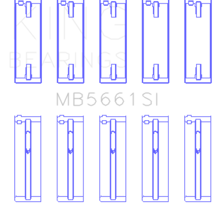 King Engine Bearings Volkswagen AMB/BYK/BBX Silicon Bi-Metal Aluminum Main Bearing Set - Size STD