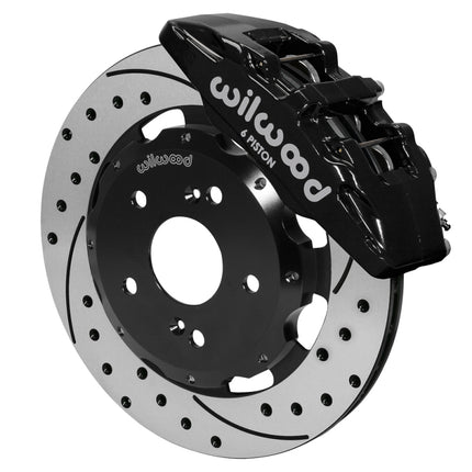 Wilwood Dynapro 6 Front Hub Kit 12.19in SRP Drilled 04-05 Honda Civic SI/ 02-06 Acura RSX