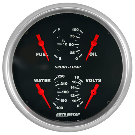 Autometer Sport-Comp Quad 5in. - 240 OhmE-33 OhmF
