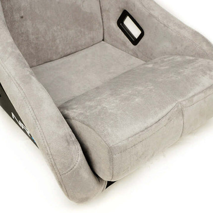 NRG FRP Bucket Seat ULTRA Edition - Large (Grey Alcantara/Pearlized Back)