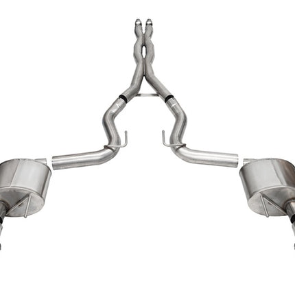 Corsa 2024 Ford Mustang GT Coupe 3in Xtreme Cat-Back Exhaust - 4.5in Carbon Fiber Tips