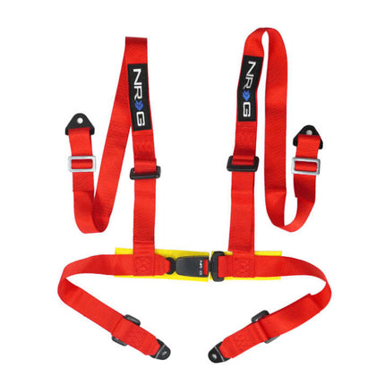 NRG 4 Point Seat Belt Harness / Buckle Lock- Red