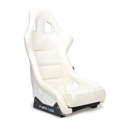NRG FRP Bucket Seat White Vinyl Material (Large)