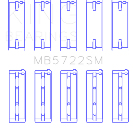 King Engine Bearings Mitsubishi 2007+ 4B11T Turbo EVO X (Size +0.25mm) Crankshaft Main Bearing Set