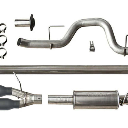 Roush 10-14 Ford F-150 / Raptor 6.2L Side Exit Black Tip Cat Back Exhaust