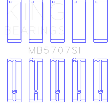 King Engine Bearings Hyundai G4KE / G4KC (Size +5) Main Bearings (Set of 5)