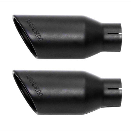 Roush 15-24 Ford F-150 5.0L 4in Black Exhaust Dual Tips - Pair