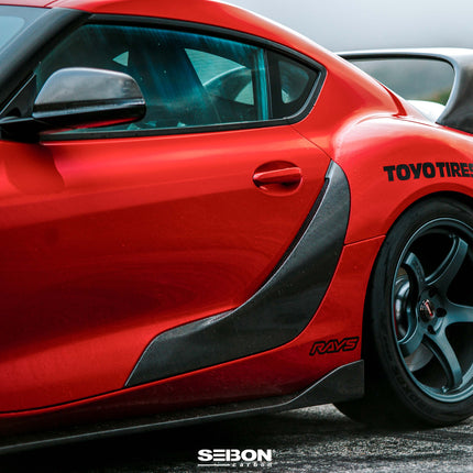 Seibon 2020 Toyota GR Supra OEM-Style Carbon Fiber Door Garnish