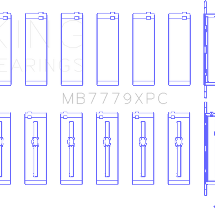 King Engine Bearings BMW B58B30A (Size 0.26) Coated Performance Main Bearing Set