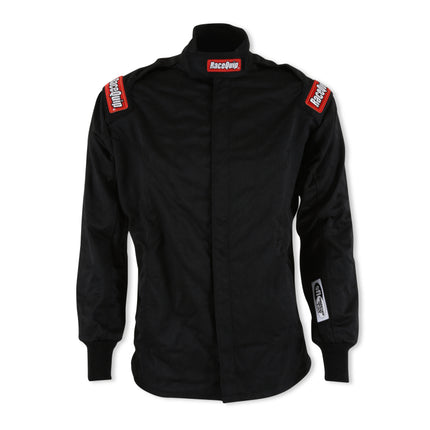 RaceQuip Black Chevron-5 Jacket SFI-5 - Large