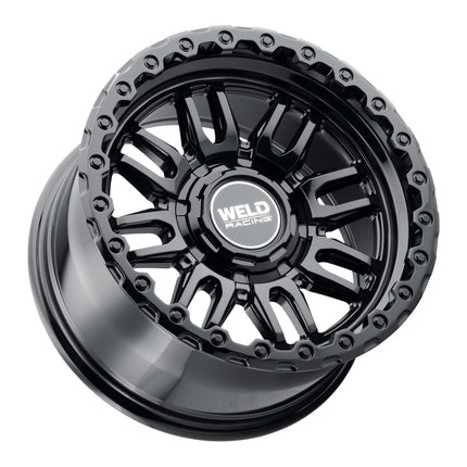 Weld Off-Road Swift 17x9in - 8x180 BP - ET-12 - 124.3mm CB - Gloss Black Wheel & Ring