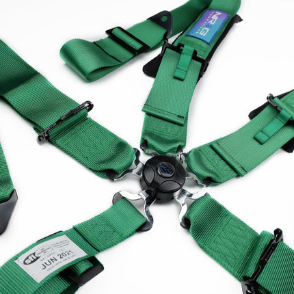 NRG 5PT 3in. Seat Belt Harness / Cam Lock - Green