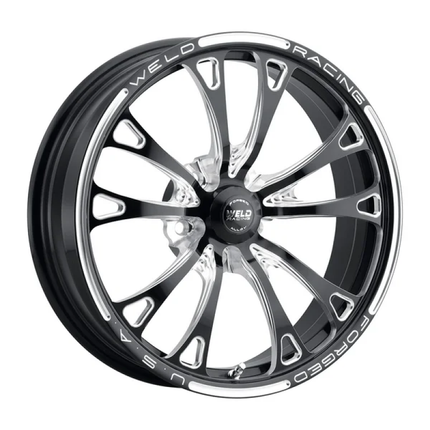 Weld V-Series 1-Piece 17x4.5 / 5x4.5 BP / 2.2in. BS Gloss Black Milled Wheel