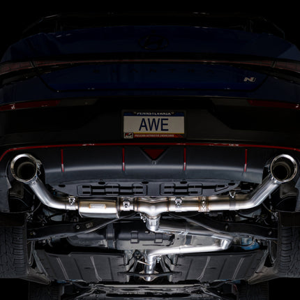 AWE Tuning 22-26 Hyundai Elantra N SwitchPath Cat-Back Exhaust - Chrome Silver Tips